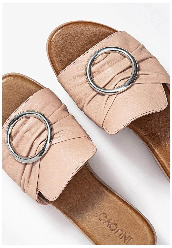 Inuovo Pantoletten Leder Hellrosa