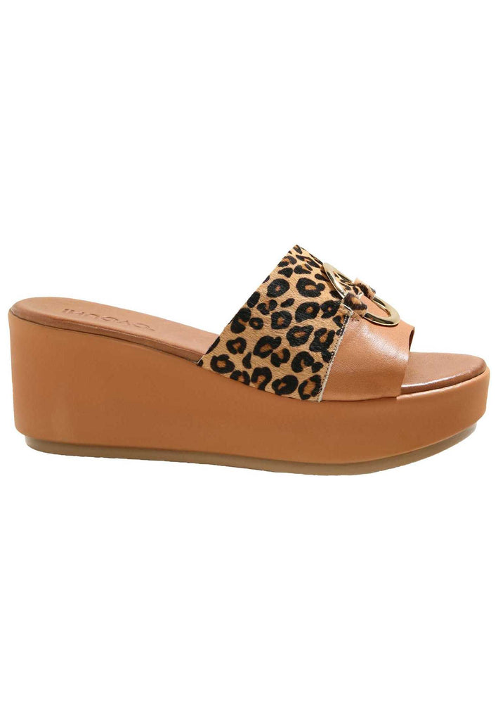 Inuovo Pantoletten Leder Leopard