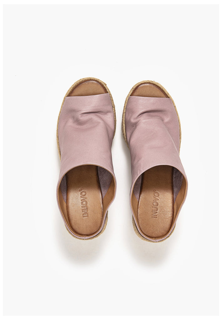 Inuovo Pantoletten Leder Lila