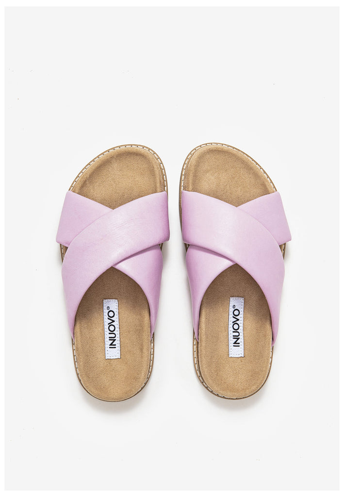 Inuovo Pantoletten Leder Lilac