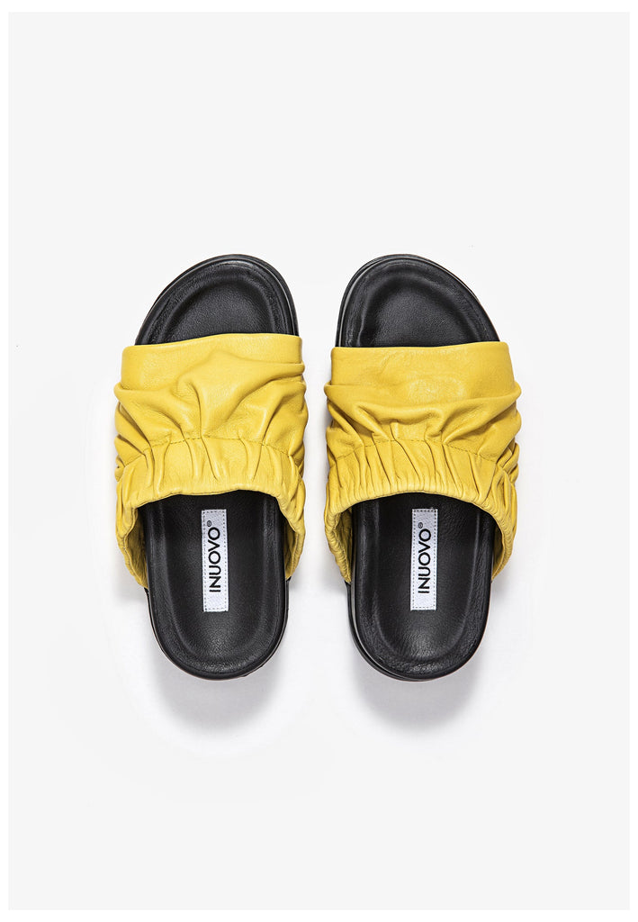 Inuovo Pantoletten Leder Lime