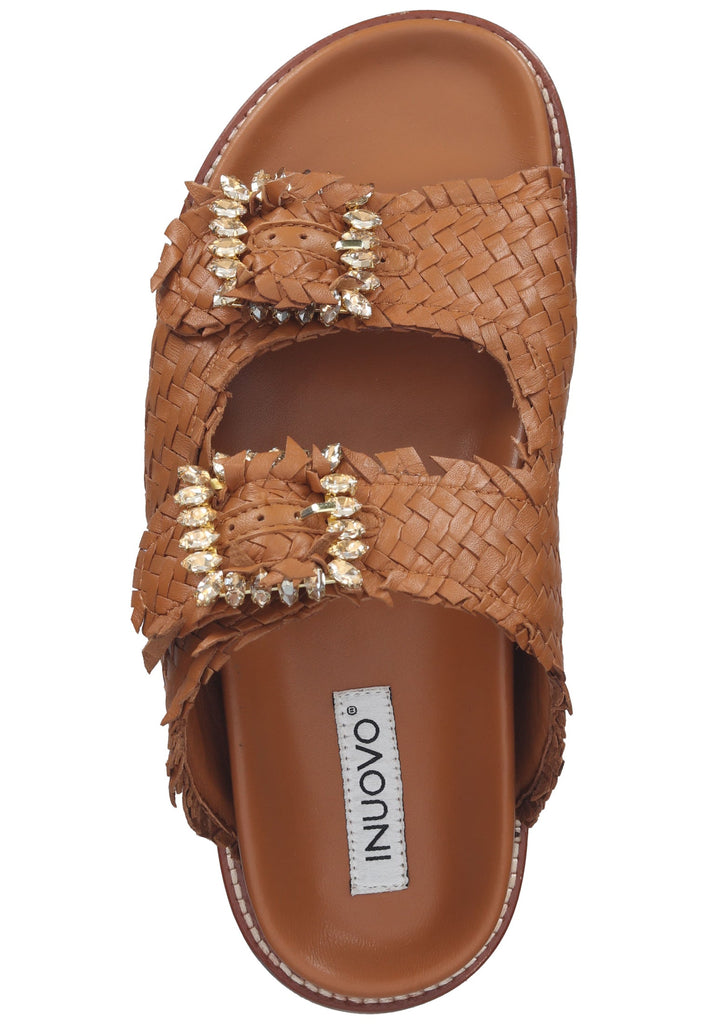 Inuovo Pantoletten Leder Mittelbraun