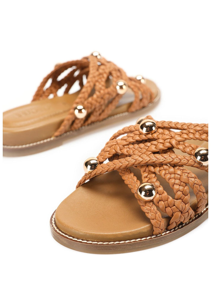 Inuovo Pantoletten Leder Mittelbraun