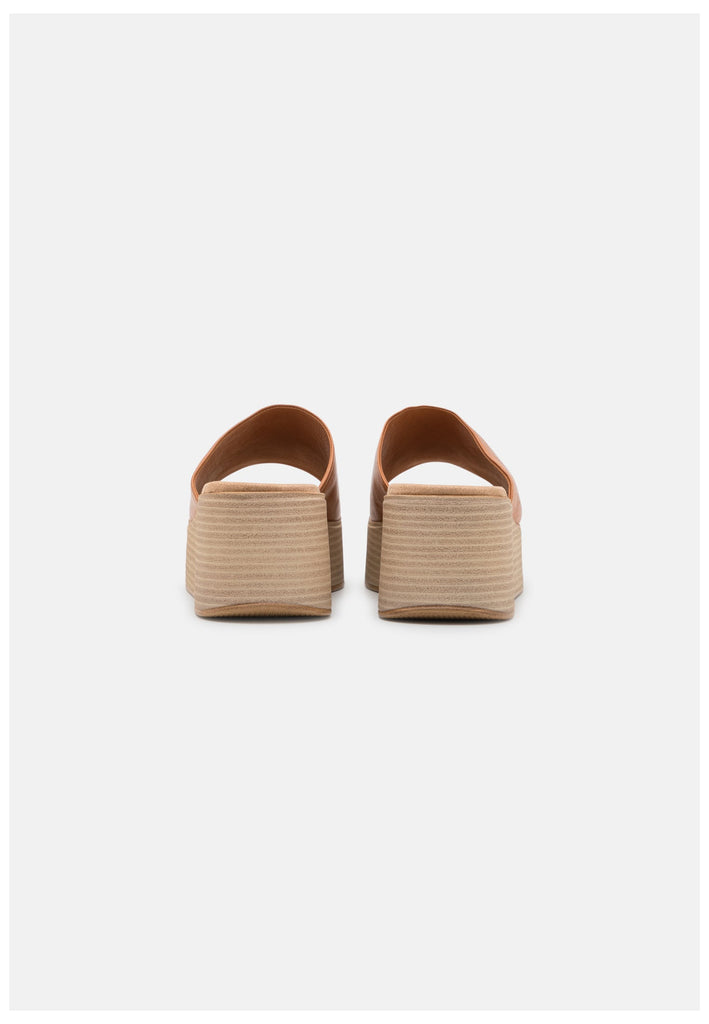 Inuovo Pantoletten Leder Mittelbraun