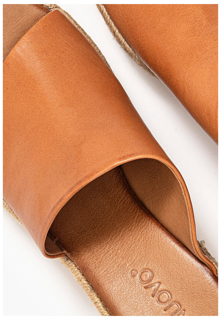 Inuovo Pantoletten Leder Mittelbraun