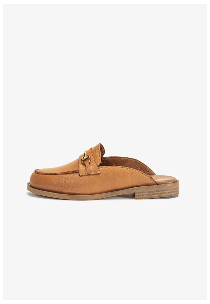 Inuovo Pantoletten Leder Mittelbraun