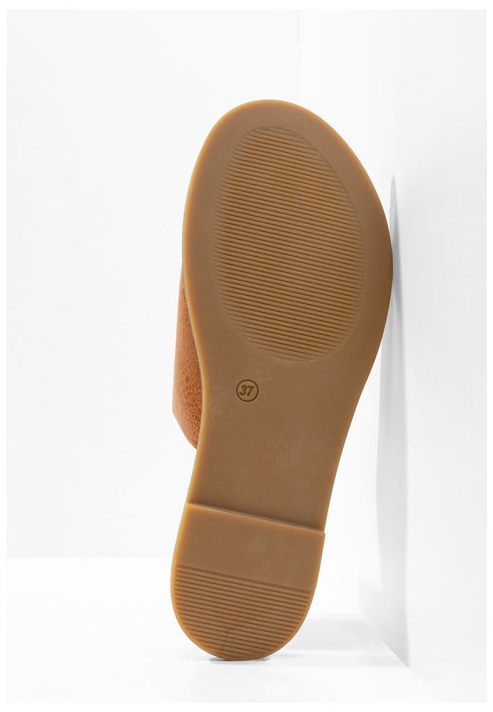 Inuovo Pantoletten Leder Mittelbraun