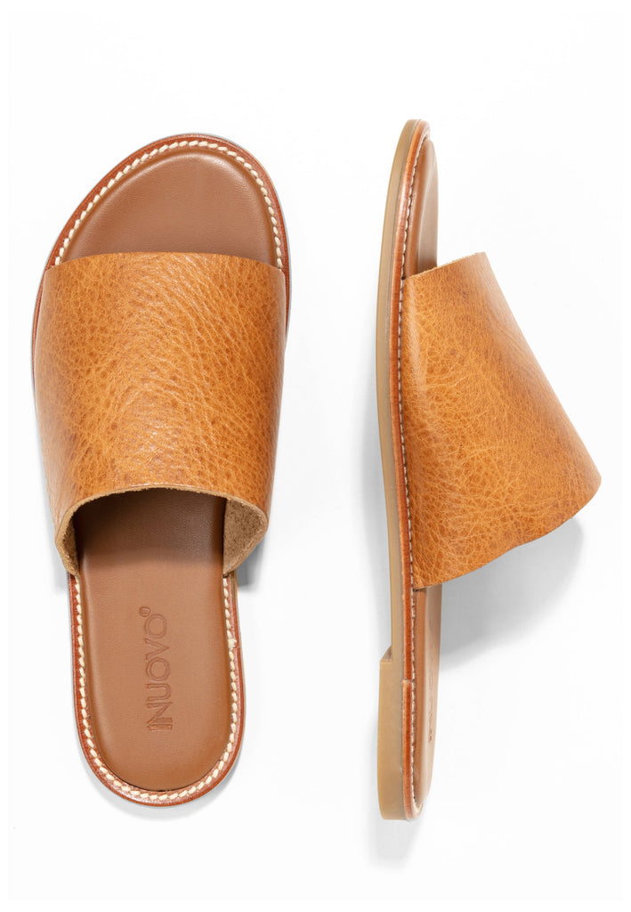 Inuovo Pantoletten Leder Mittelbraun