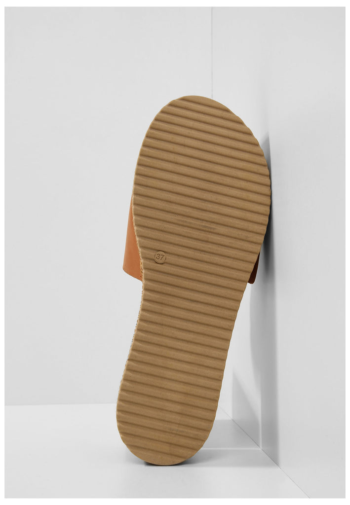 Inuovo Pantoletten Leder Mittelbraun