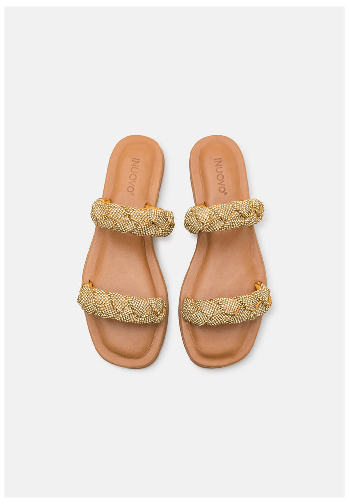 Inuovo Pantoletten Leder Mustard