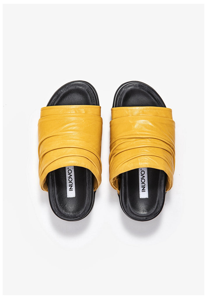 Inuovo Pantoletten Leder Mustard