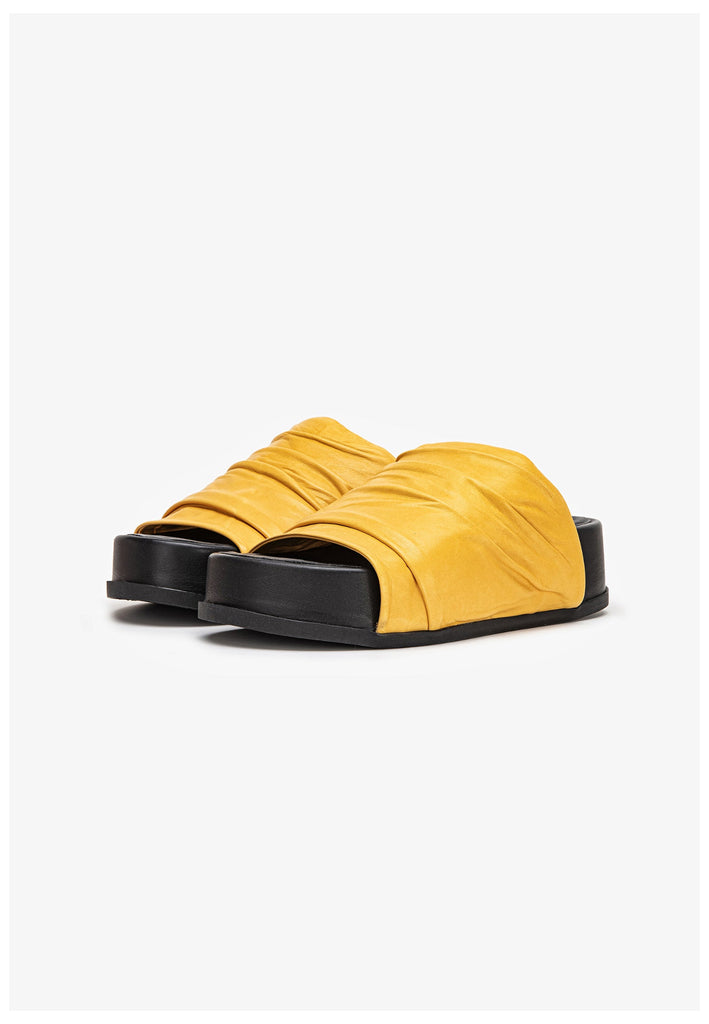Inuovo Pantoletten Leder Mustard