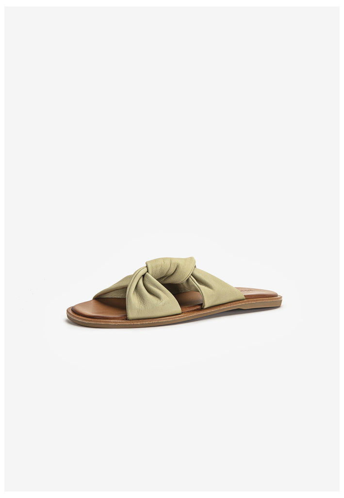 Inuovo Pantoletten Leder Oliv