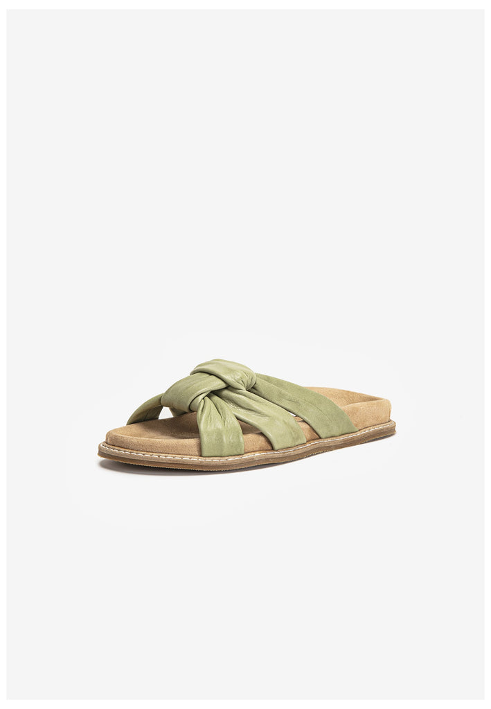 Inuovo Pantoletten Leder Olive