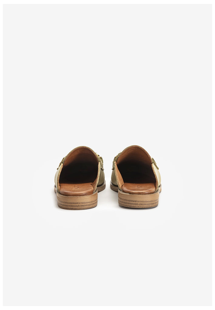 Inuovo Pantoletten Leder Olive