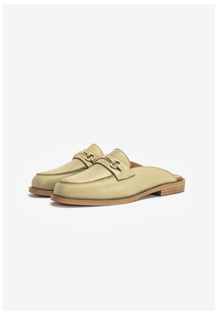 Inuovo Pantoletten Leder Olive