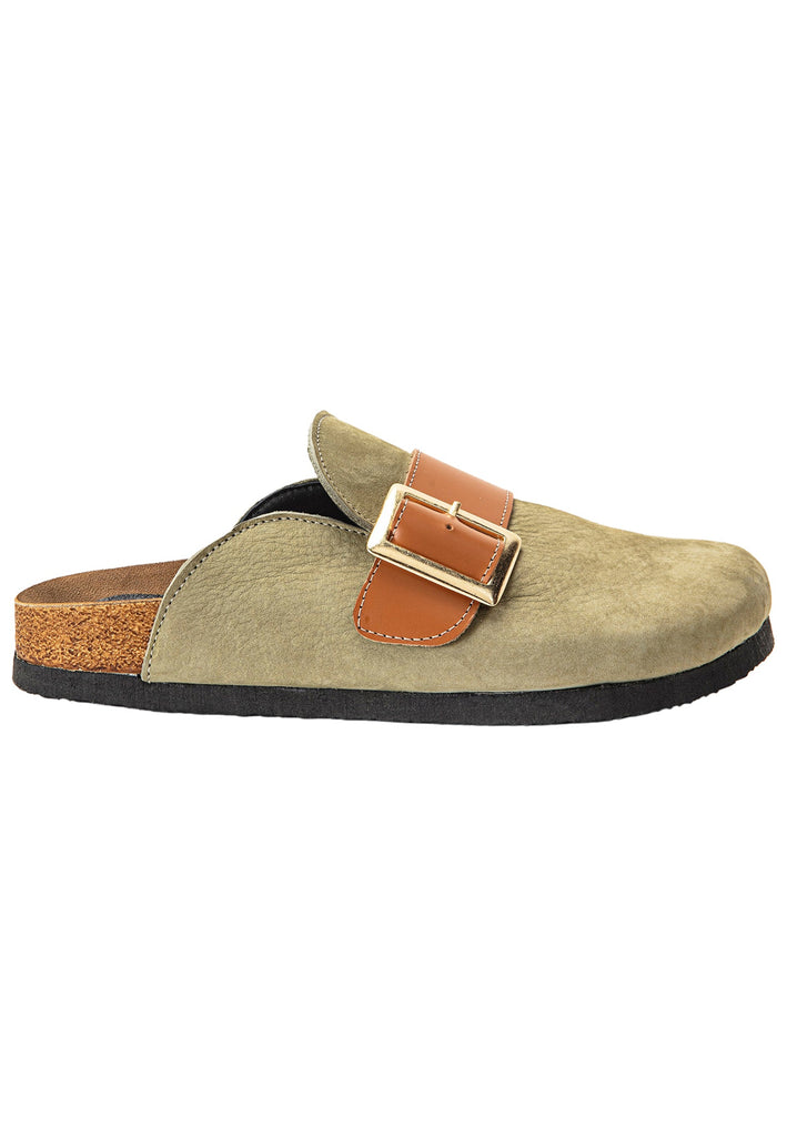 Inuovo Pantoletten Leder Olive