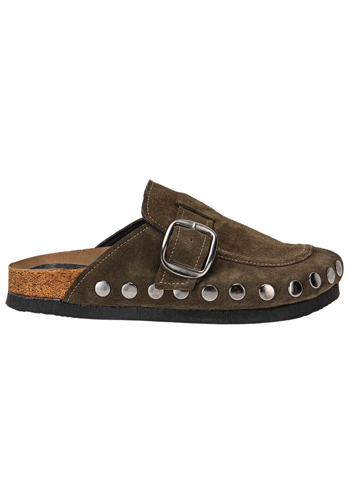 Inuovo Pantoletten Leder Olive