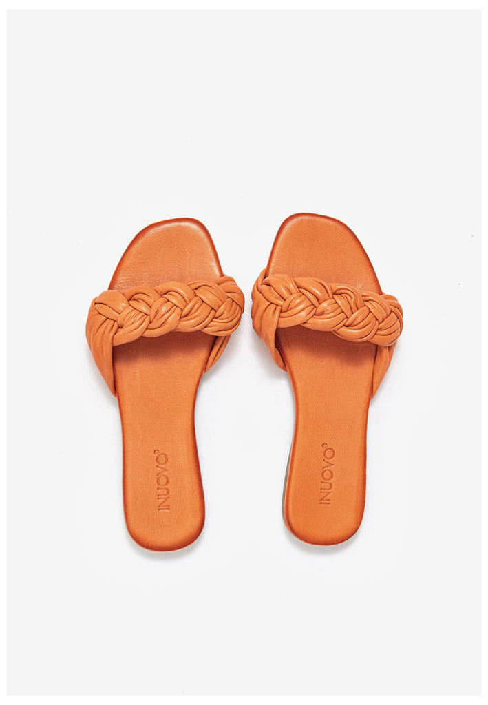 Inuovo Pantoletten Leder Orange