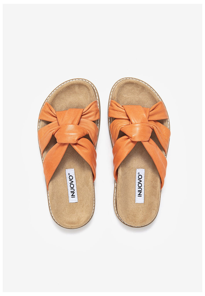 Inuovo Pantoletten Leder Orange
