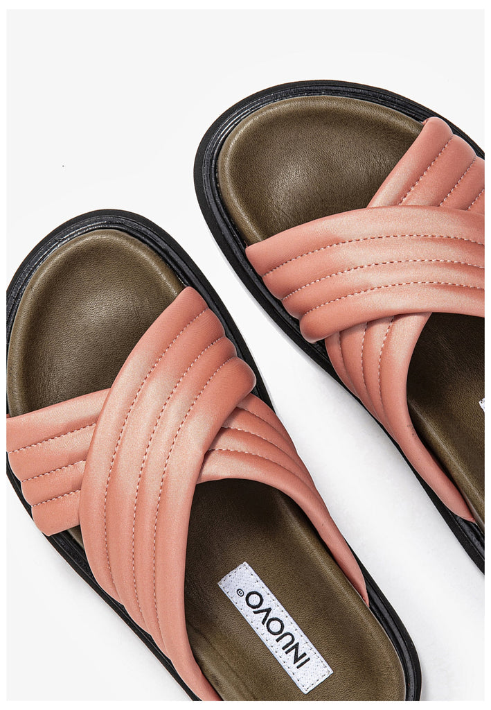 Inuovo Pantoletten Leder Peach