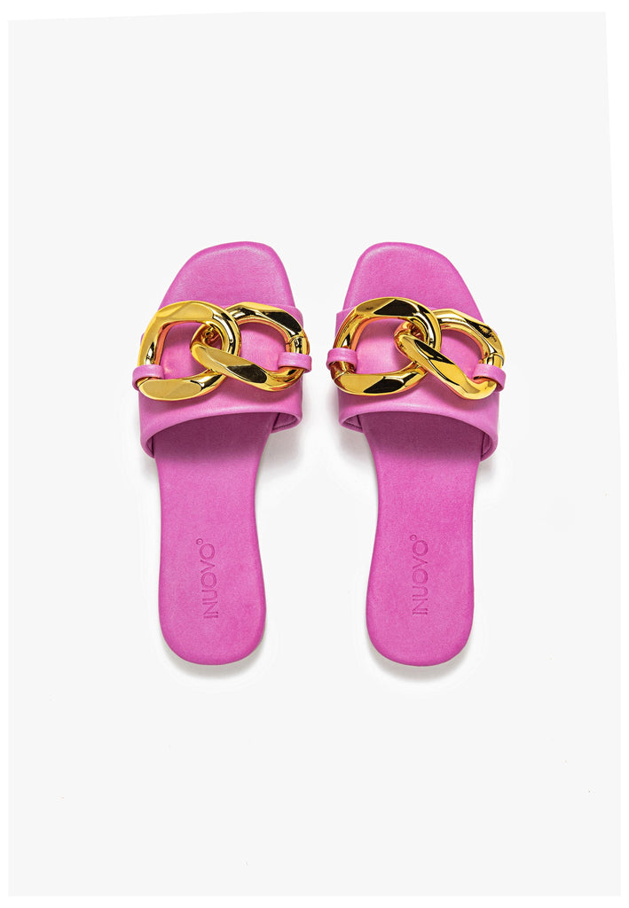Inuovo Pantoletten Leder Pink