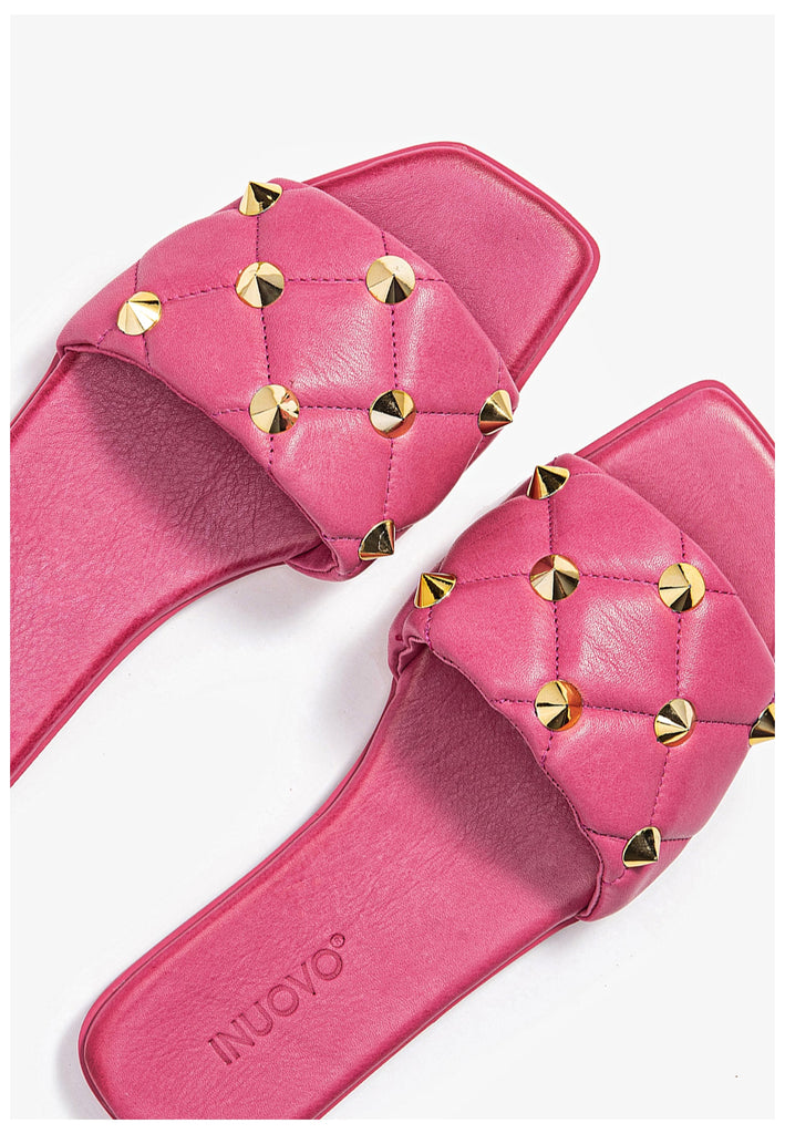 Inuovo Pantoletten Leder Pink