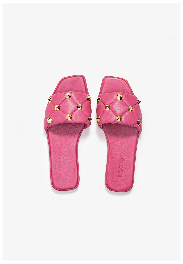 Inuovo Pantoletten Leder Pink