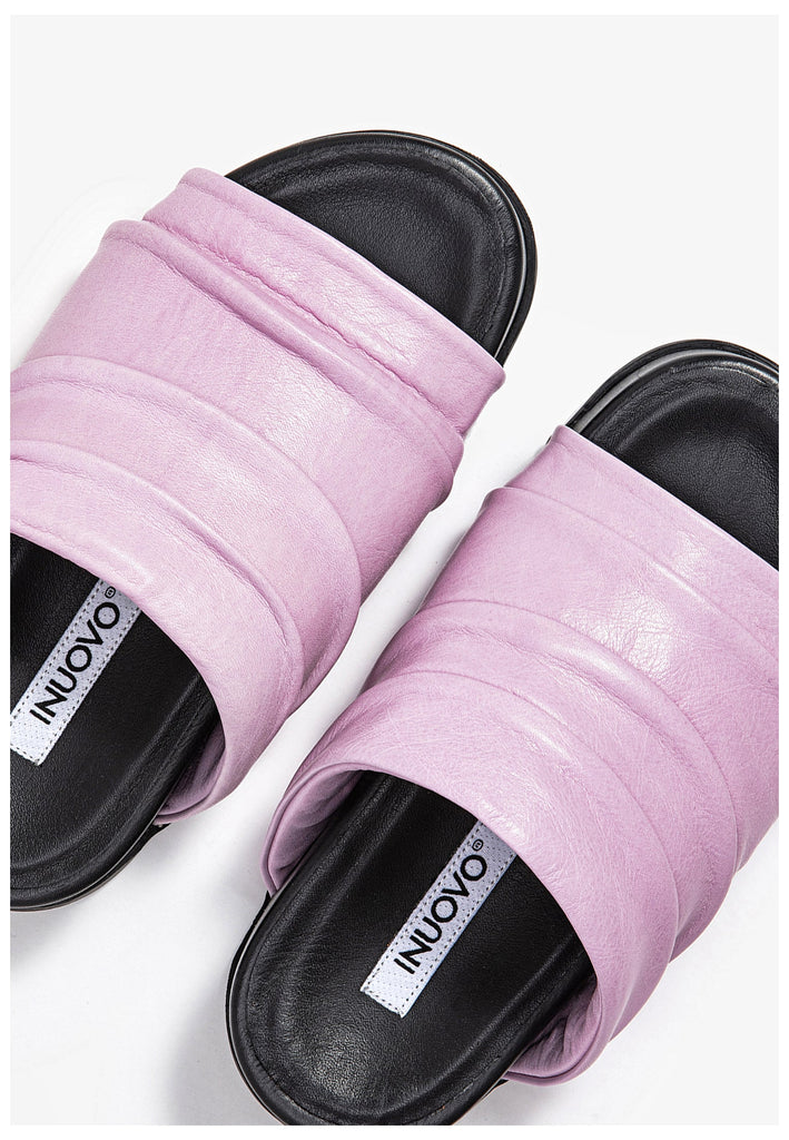 Inuovo Pantoletten Leder Pink