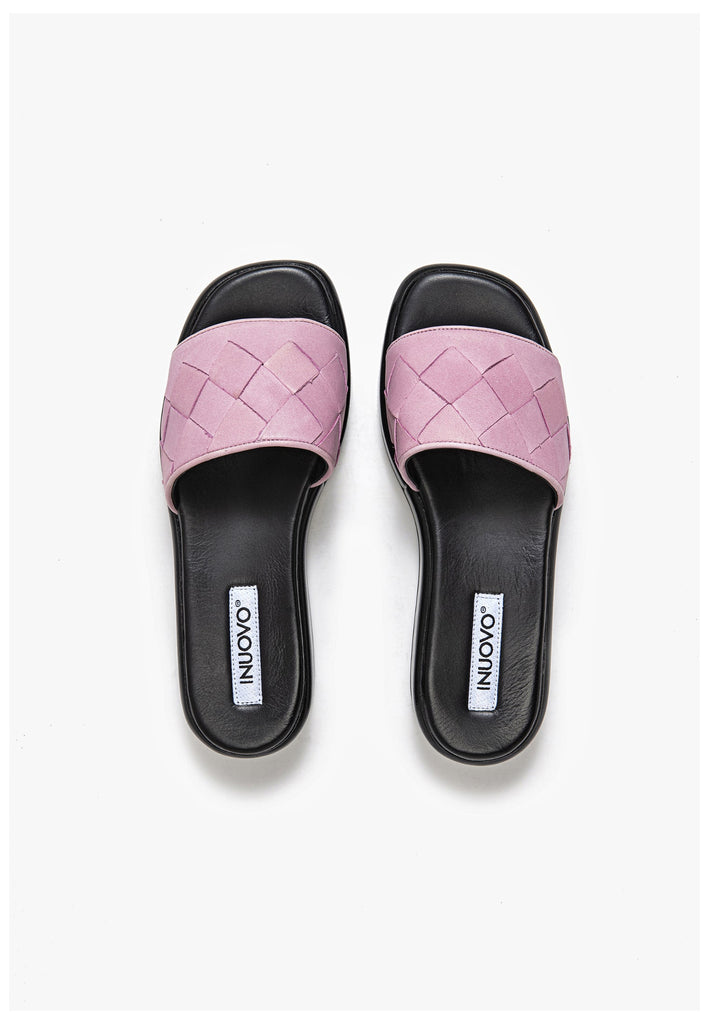 Inuovo Pantoletten Leder Pink
