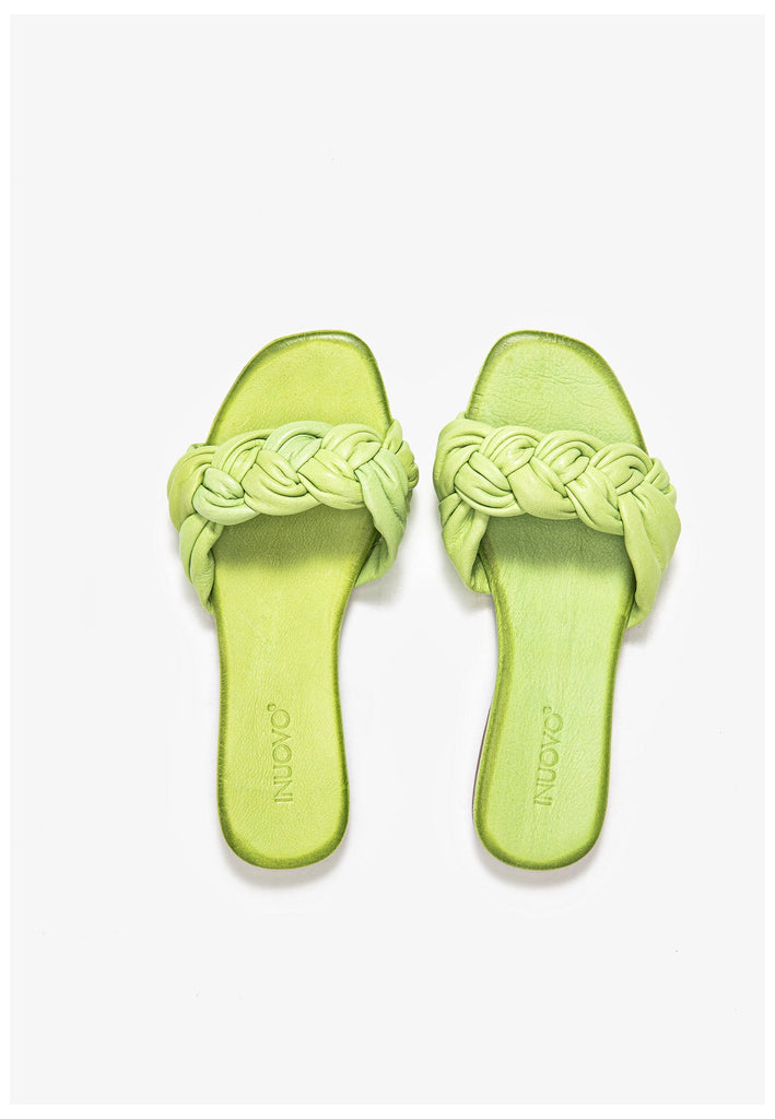 Inuovo Pantoletten Leder Pistachio