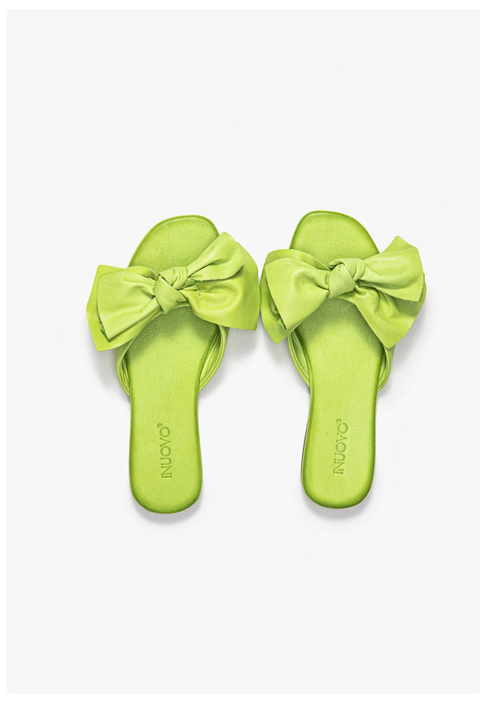 Inuovo Pantoletten Leder Pistachio