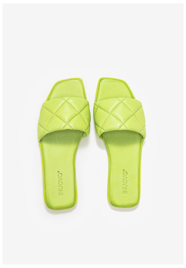 Inuovo Pantoletten Leder Pistachio