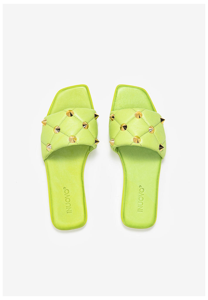 Inuovo Pantoletten Leder Pistachio