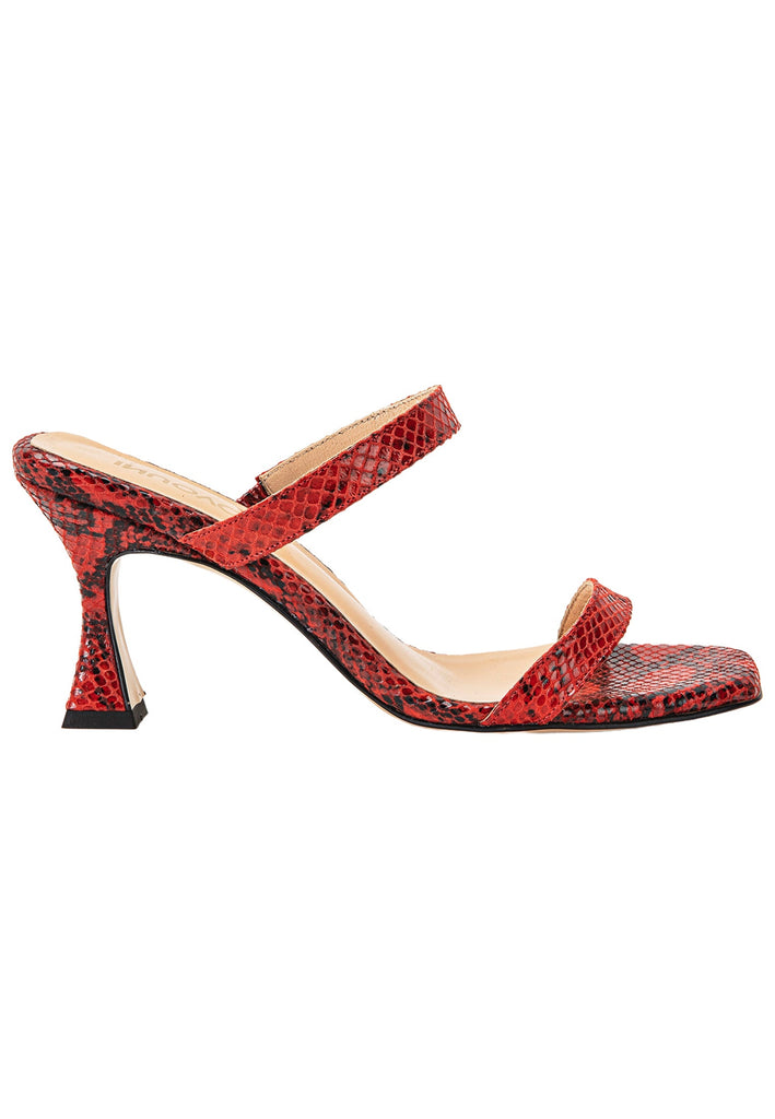 Inuovo Pantoletten Leder Rot