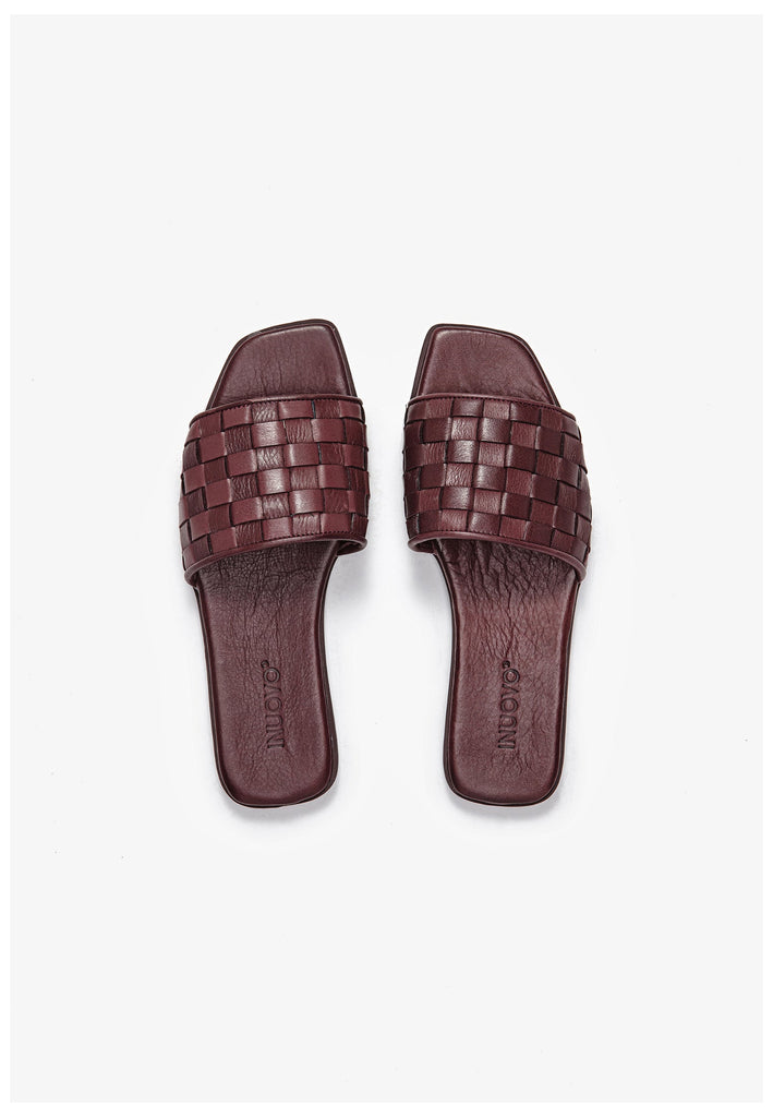 Inuovo Pantoletten Leder Rot