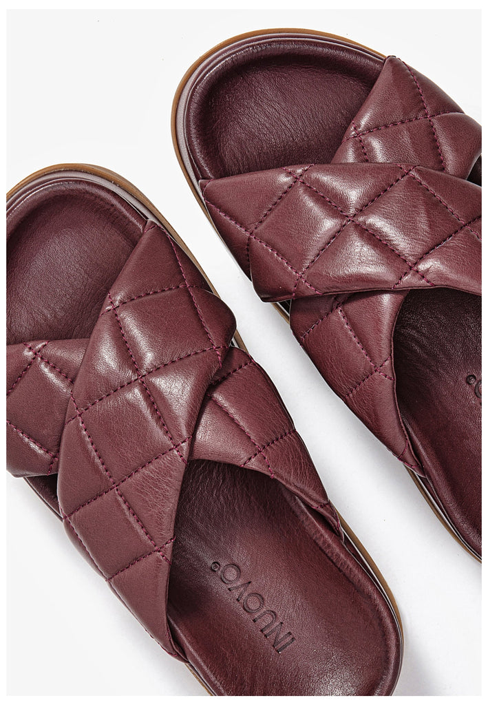 Inuovo Pantoletten Leder Rot