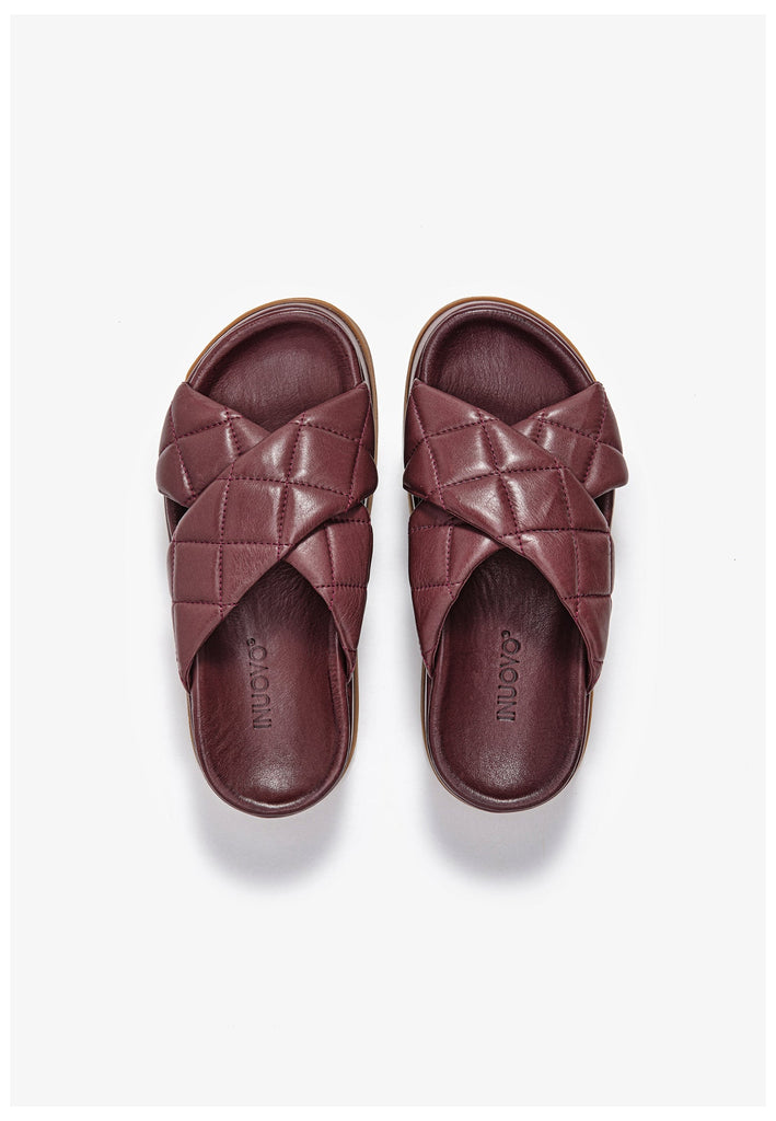 Inuovo Pantoletten Leder Rot