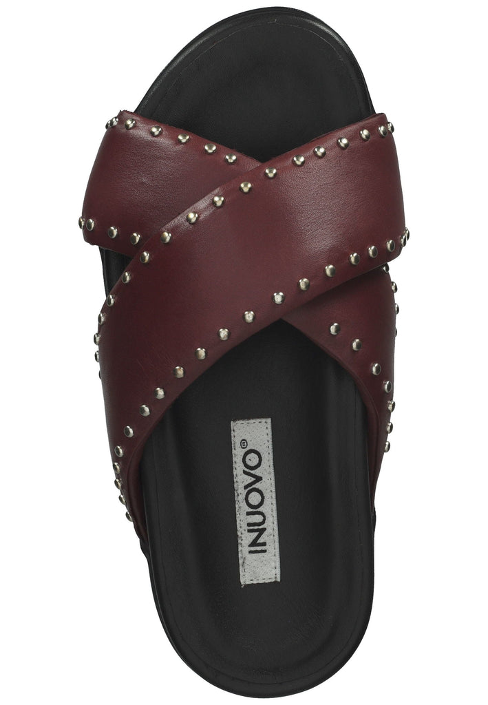 Inuovo Pantoletten Leder Rot