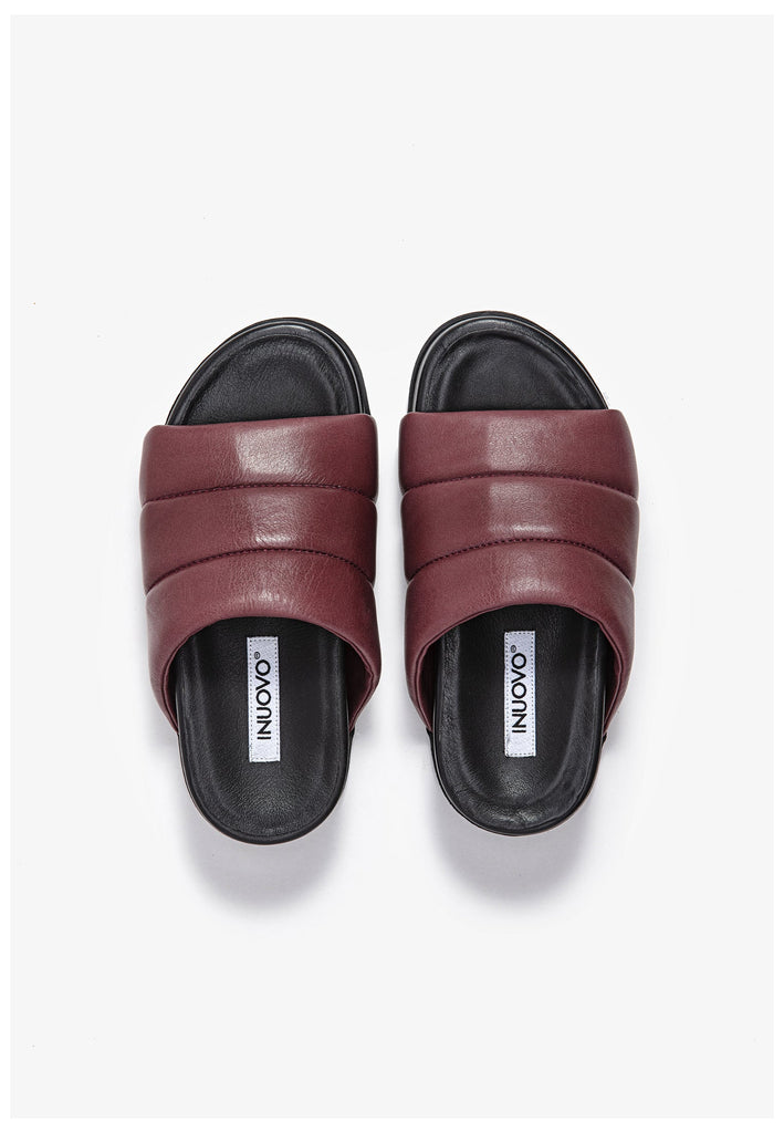 Inuovo Pantoletten Leder Rot