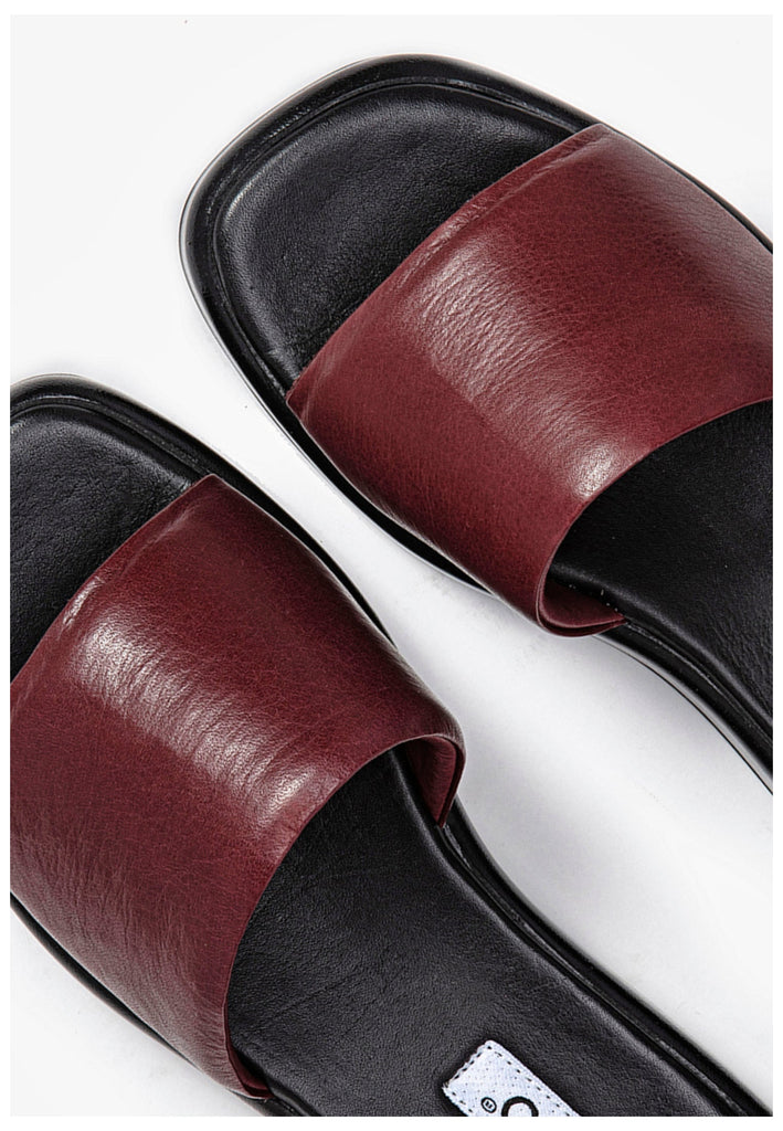 Inuovo Pantoletten Leder Rot