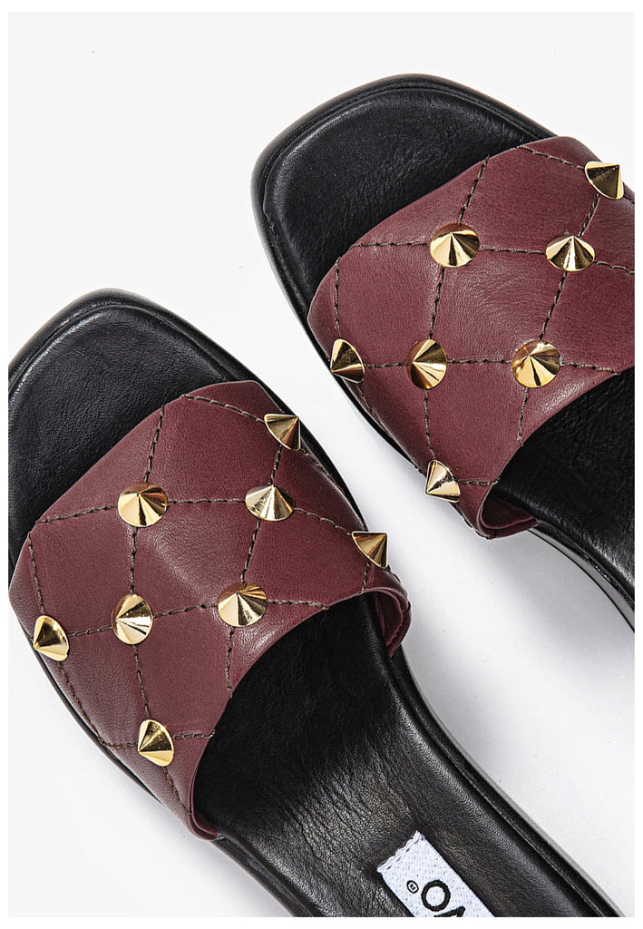 Inuovo Pantoletten Leder Rot