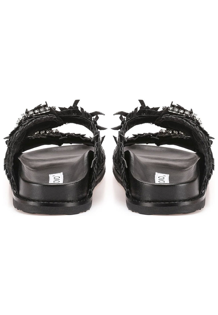 Inuovo Pantoletten Leder Schwarz