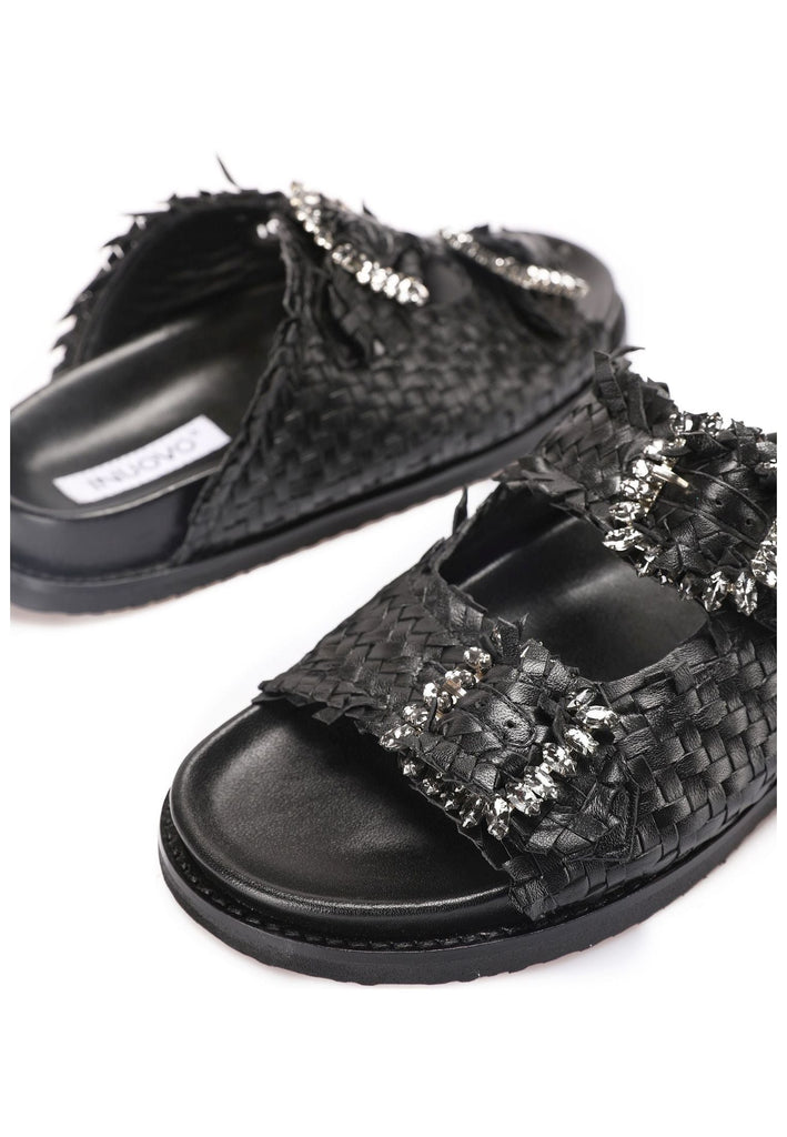 Inuovo Pantoletten Leder Schwarz