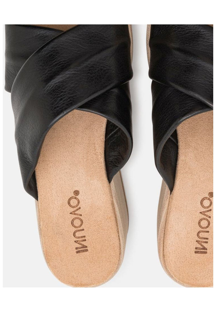 Inuovo Pantoletten Leder Schwarz