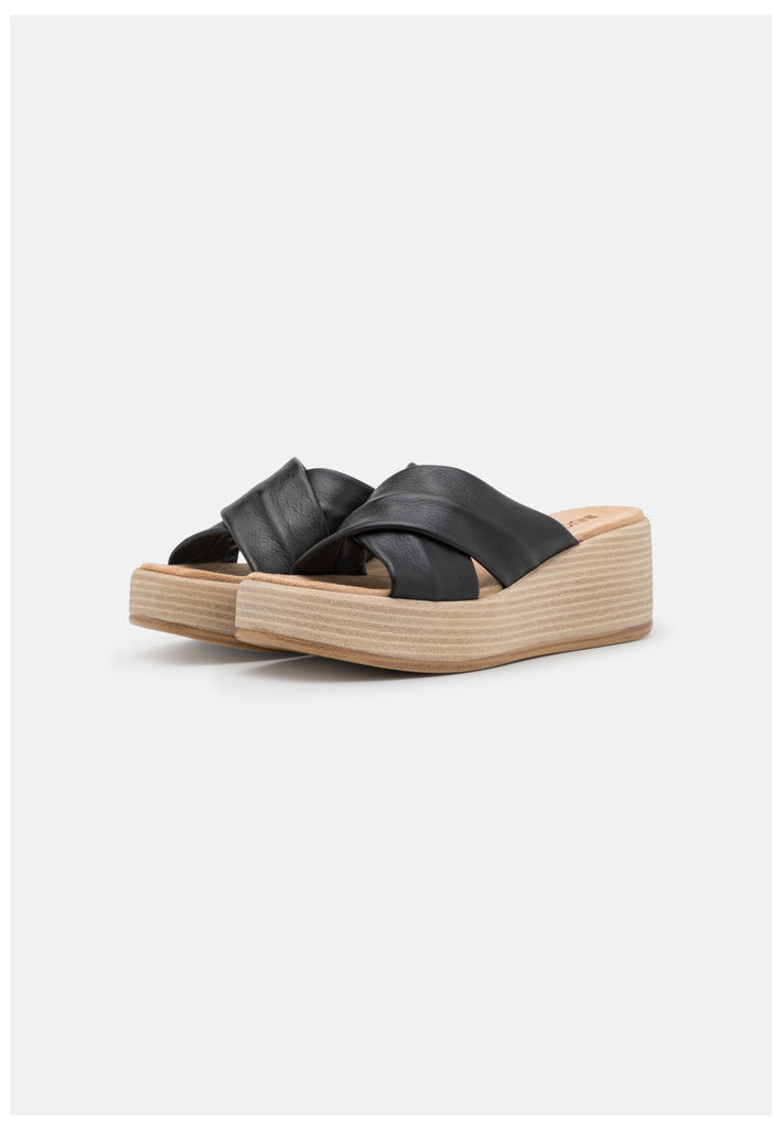 Inuovo Pantoletten Leder Schwarz