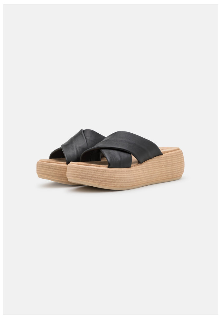 Inuovo Pantoletten Leder Schwarz