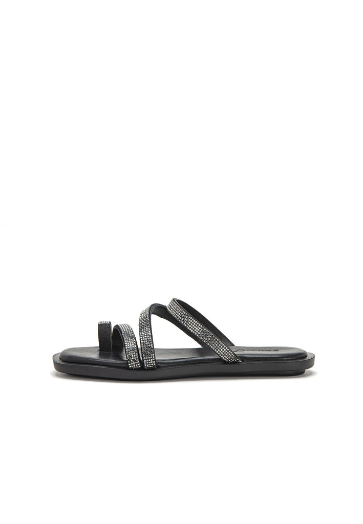 Inuovo Pantoletten Leder Schwarz