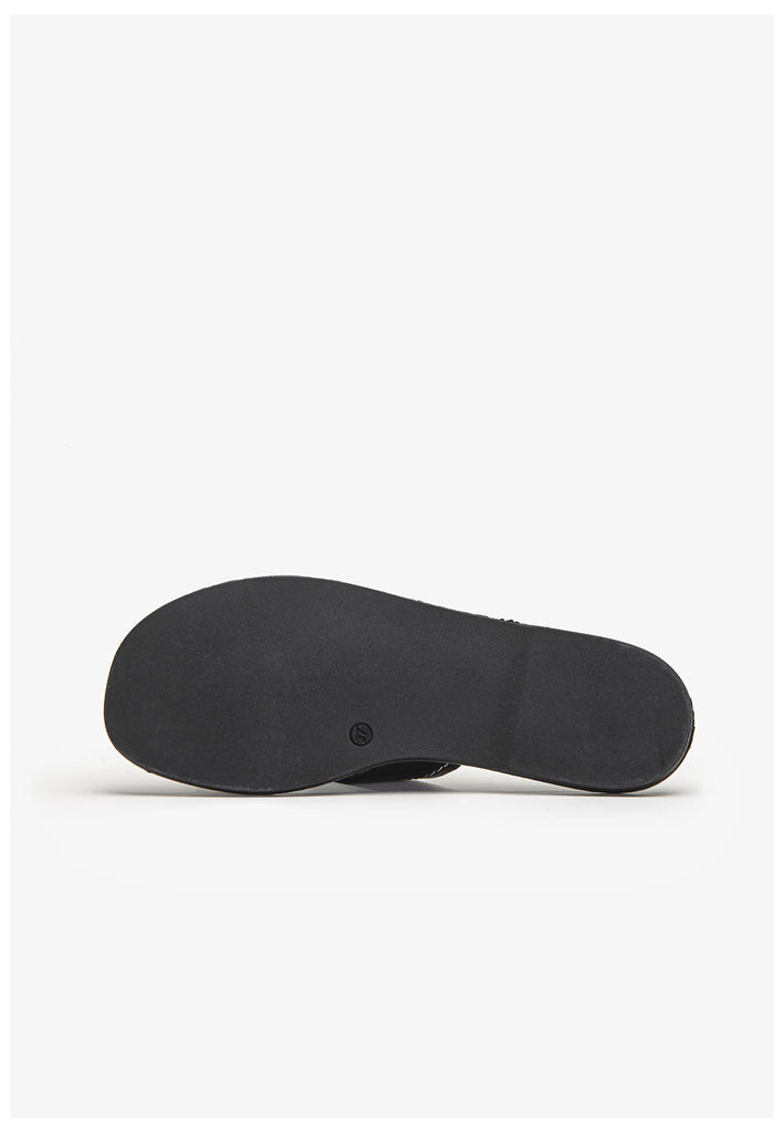 Inuovo Pantoletten Leder Schwarz