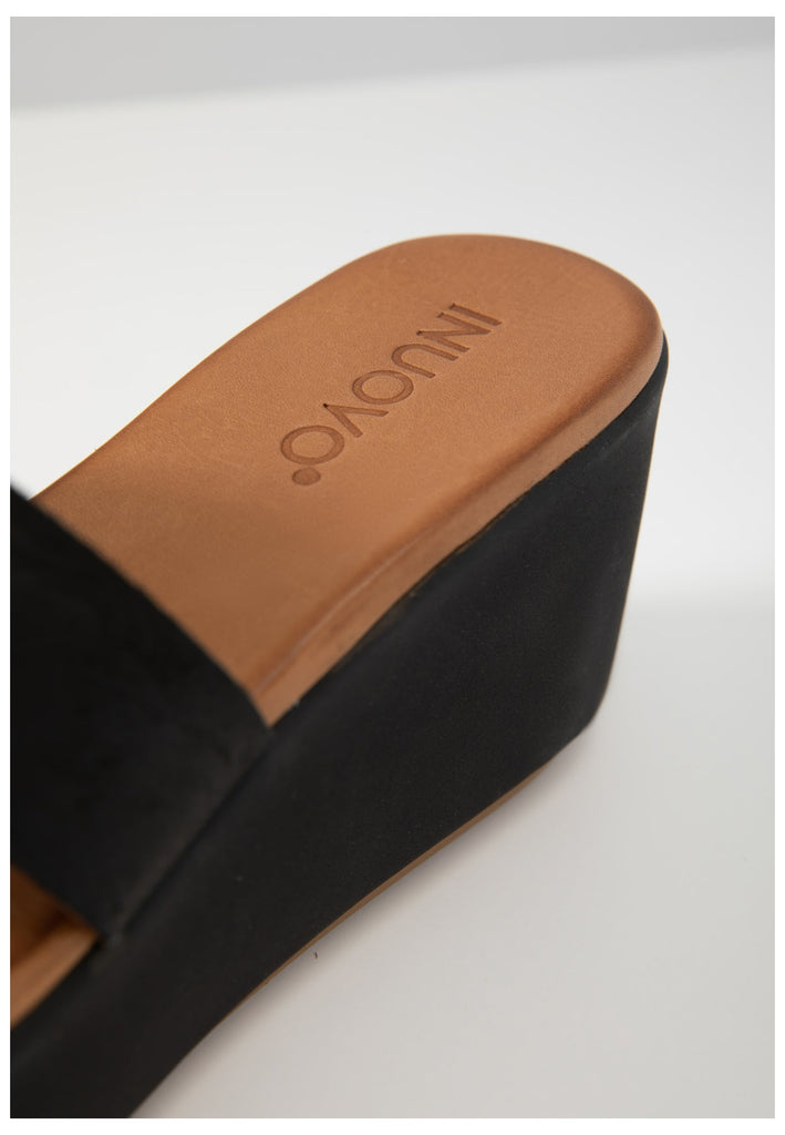 Inuovo Pantoletten Leder Schwarz